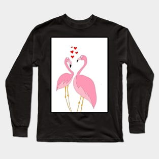 Flamingos in Love Long Sleeve T-Shirt